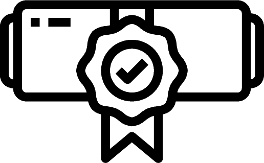 Visual icon of server hardware with a medal, representing compliance with global standards.