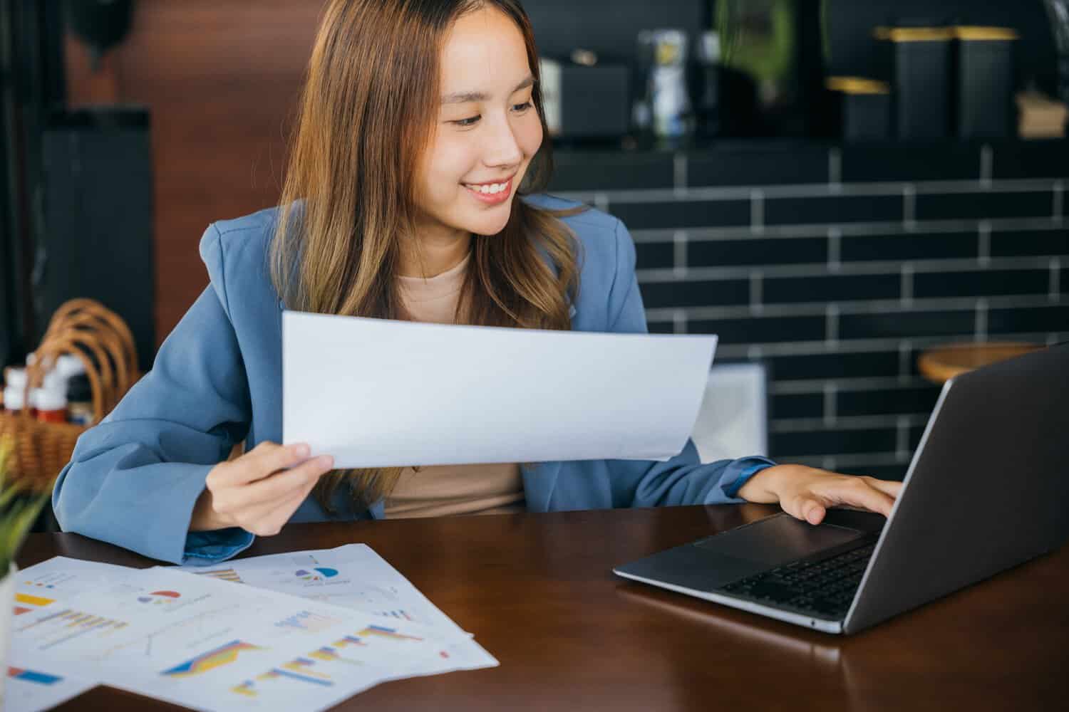 A business professional reviewing access permissions on a secure dashboard.